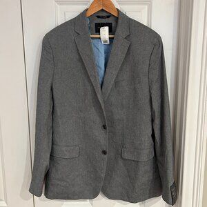 Banana Republic Gray Micro-Herringbone Tailored Slim Fit Blazer 44R